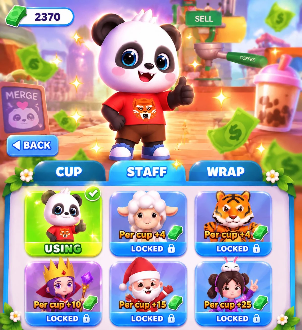 Panda Cafe Master Idle Tycoon screenshot