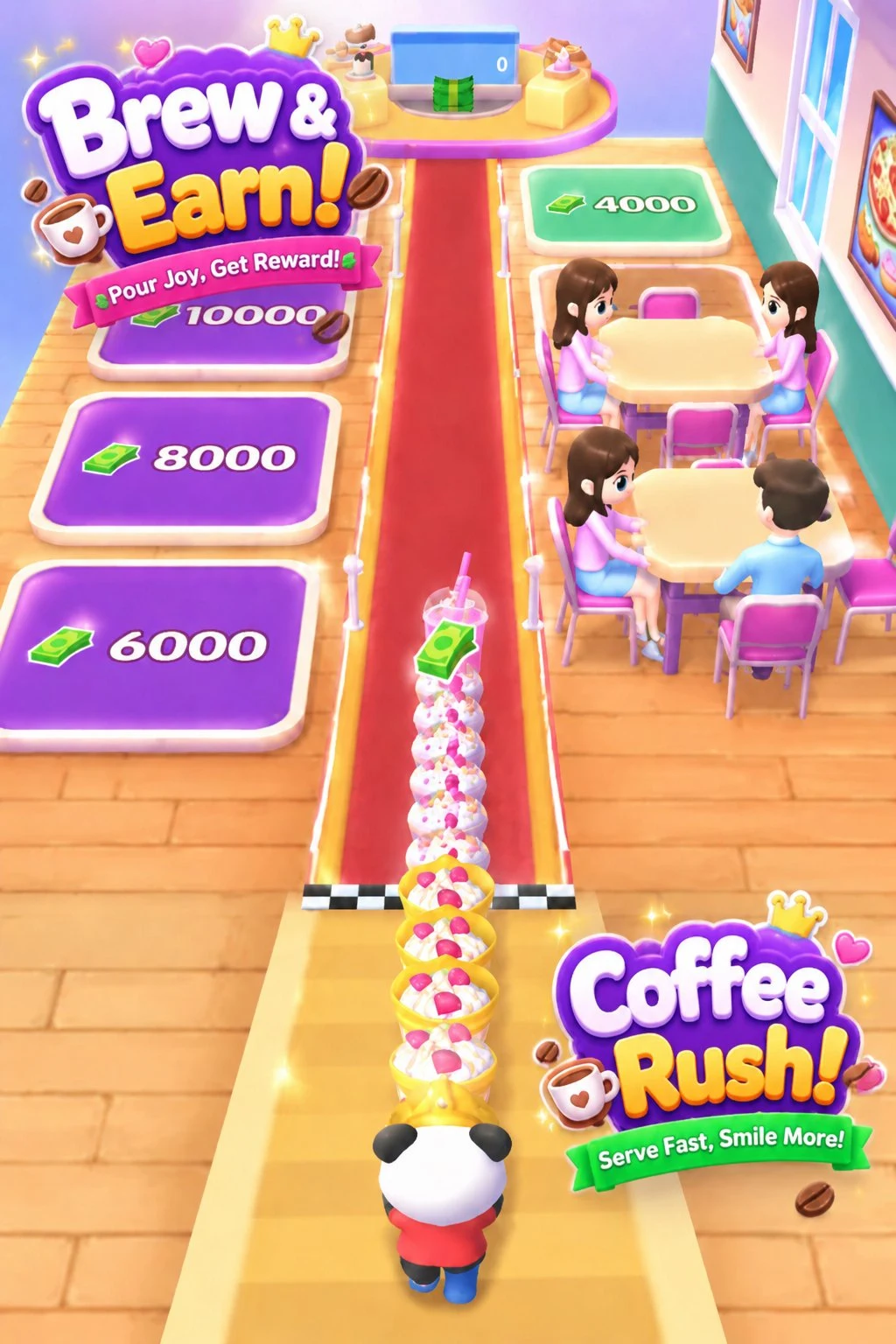 Panda Cafe Master Idle Tycoon screenshot